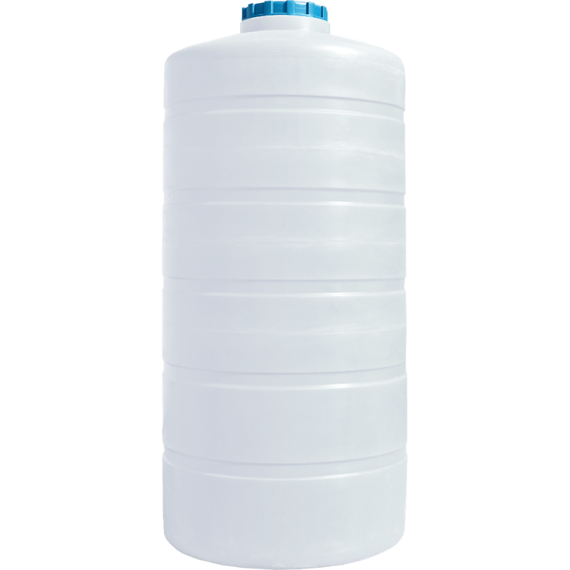 Бочка 1500 л вертикальна ПБ біла Пласт бак